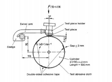 Probador abrasivo de goma del estruendo del tambor rotatorio del equipo de prueba, probador de la resistencia de abrasión